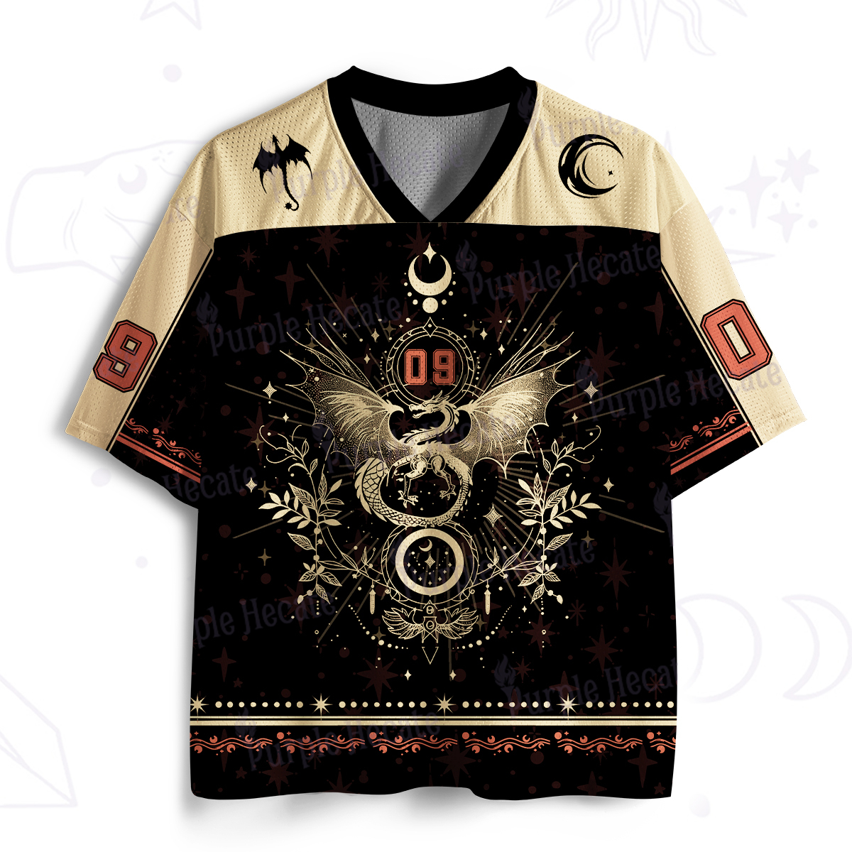 Purplehecate Celestial Dragon Moon Phase Mesh Jersey