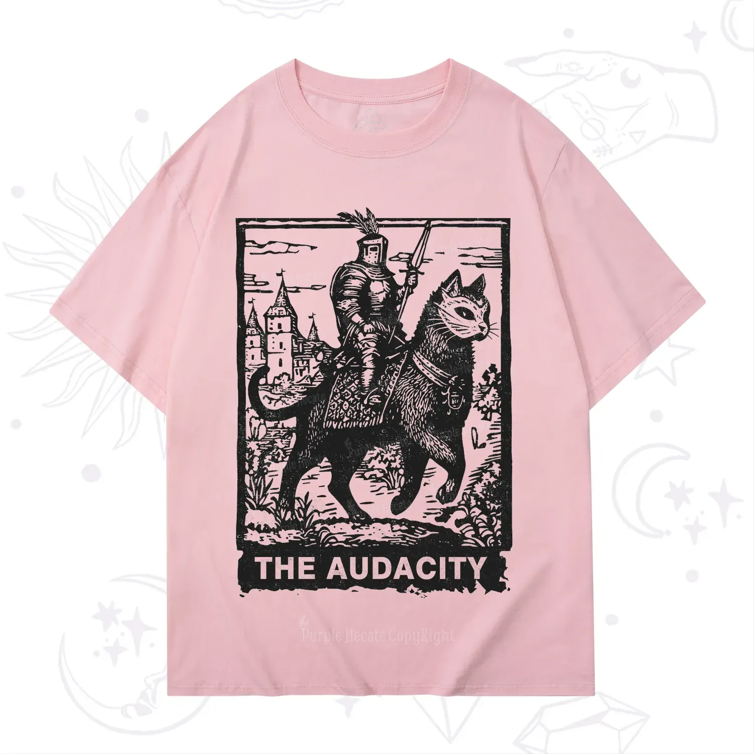 Purplehecate The Audacity Knight Cat T-Shirt