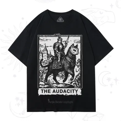 Purplehecate The Audacity Knight Cat T-Shirt