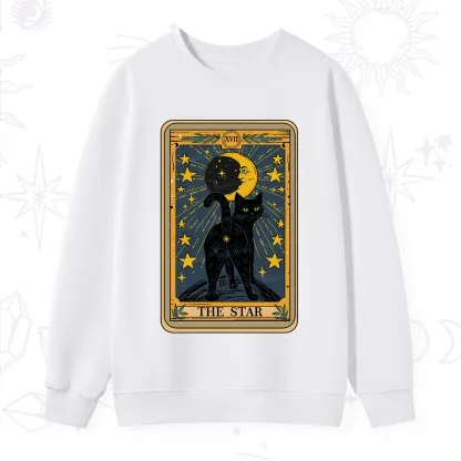 Purplehecate The Star Tarot Cat Sweatshirt