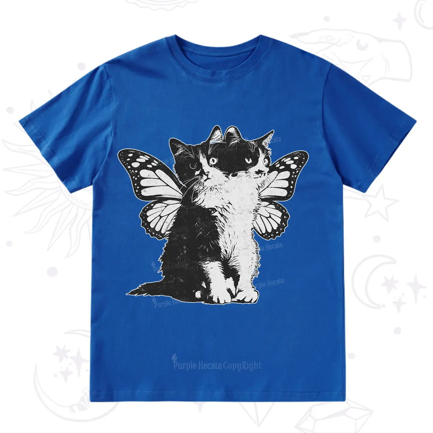 Purplehecate Mystery Butterfly Cat T-Shirt