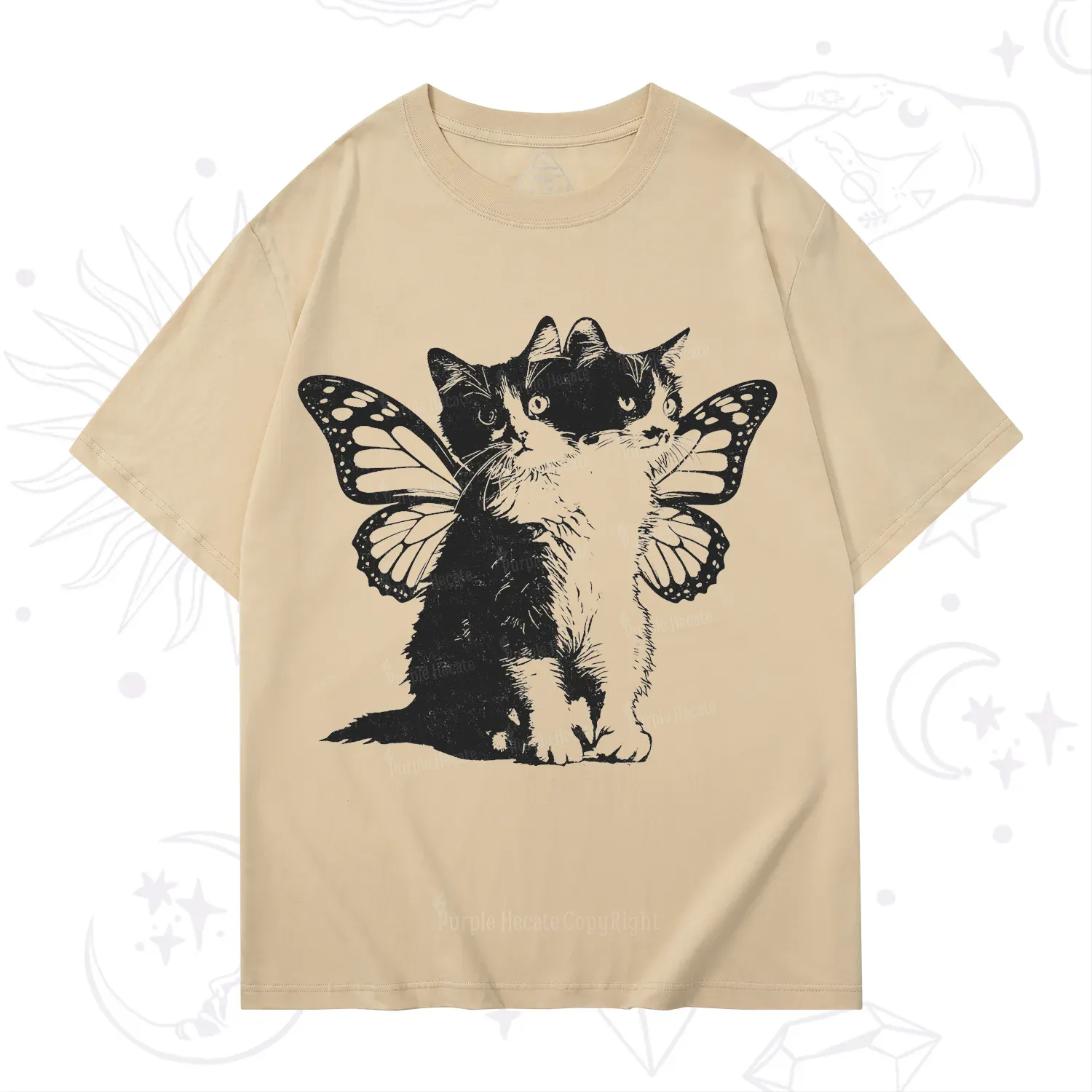 Purplehecate Mystery Butterfly Cat T-Shirt