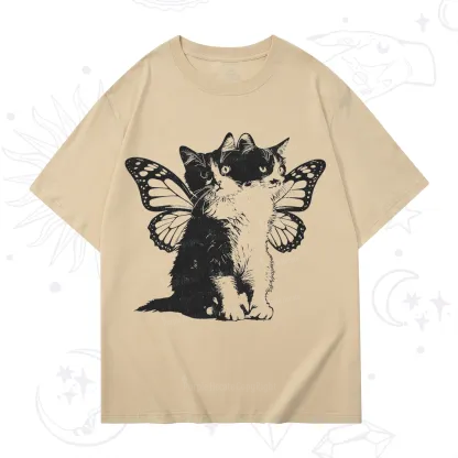 Purplehecate Mystery Butterfly Cat T-Shirt