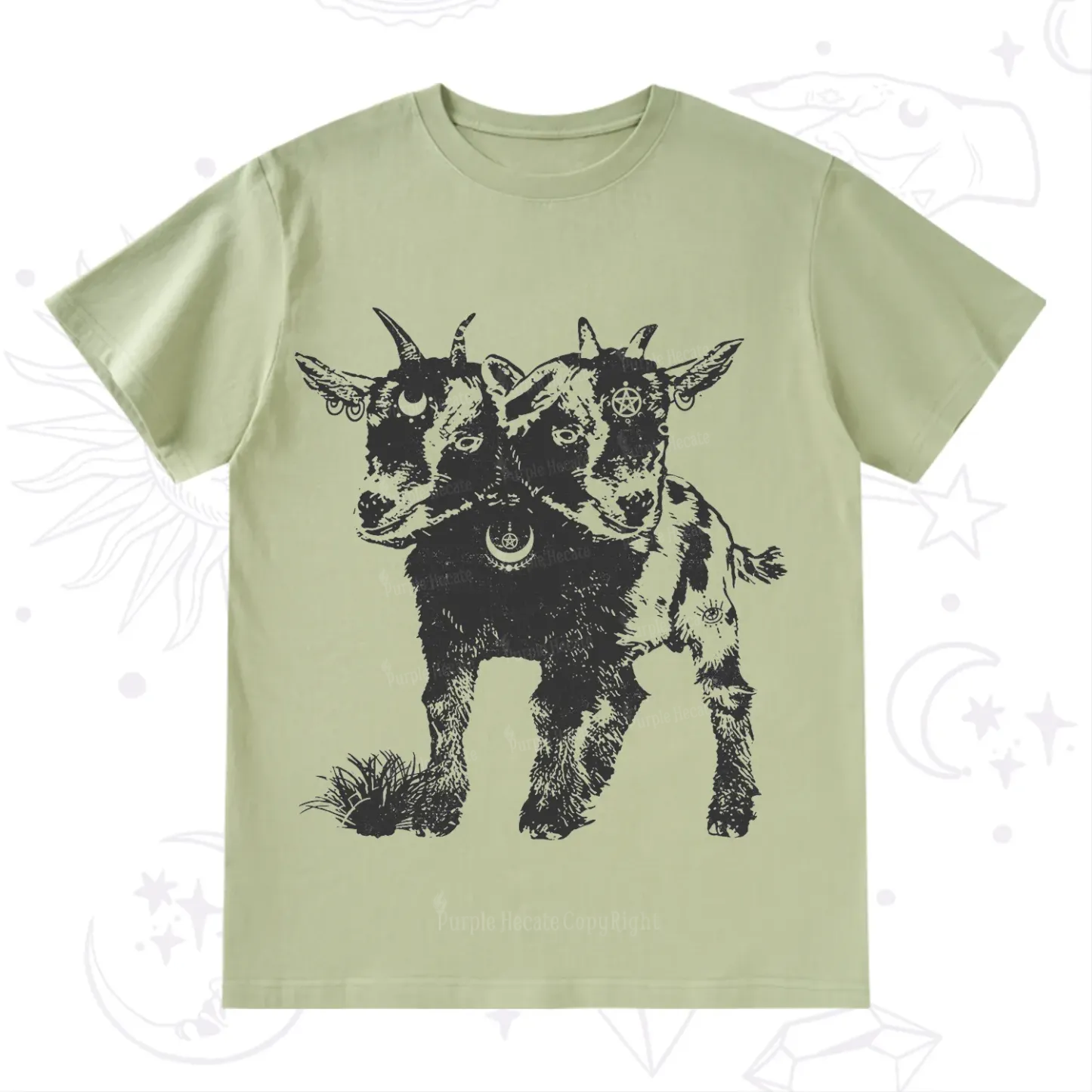 Purplehecate Two Headed Goat T-Shirt