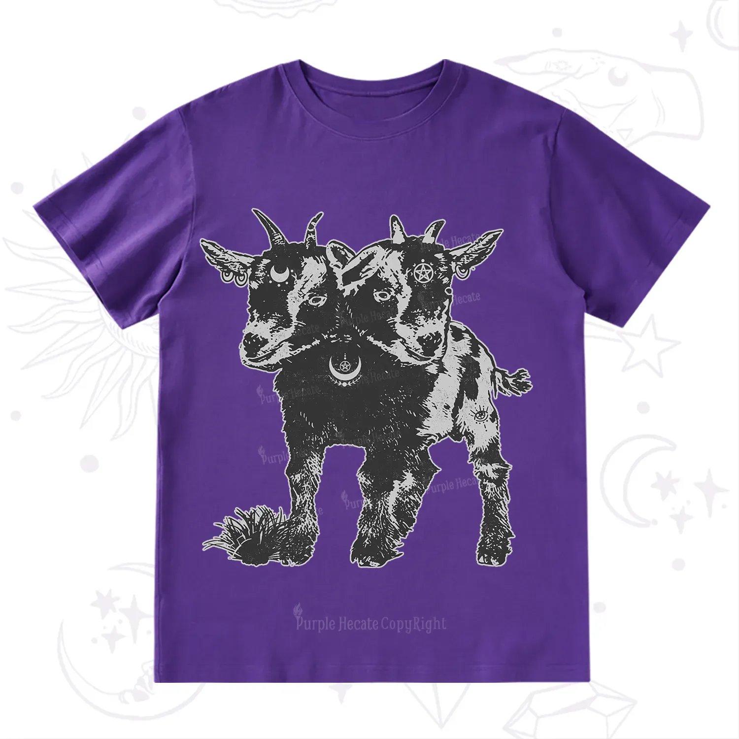 Purplehecate Two Headed Goat T-Shirt
