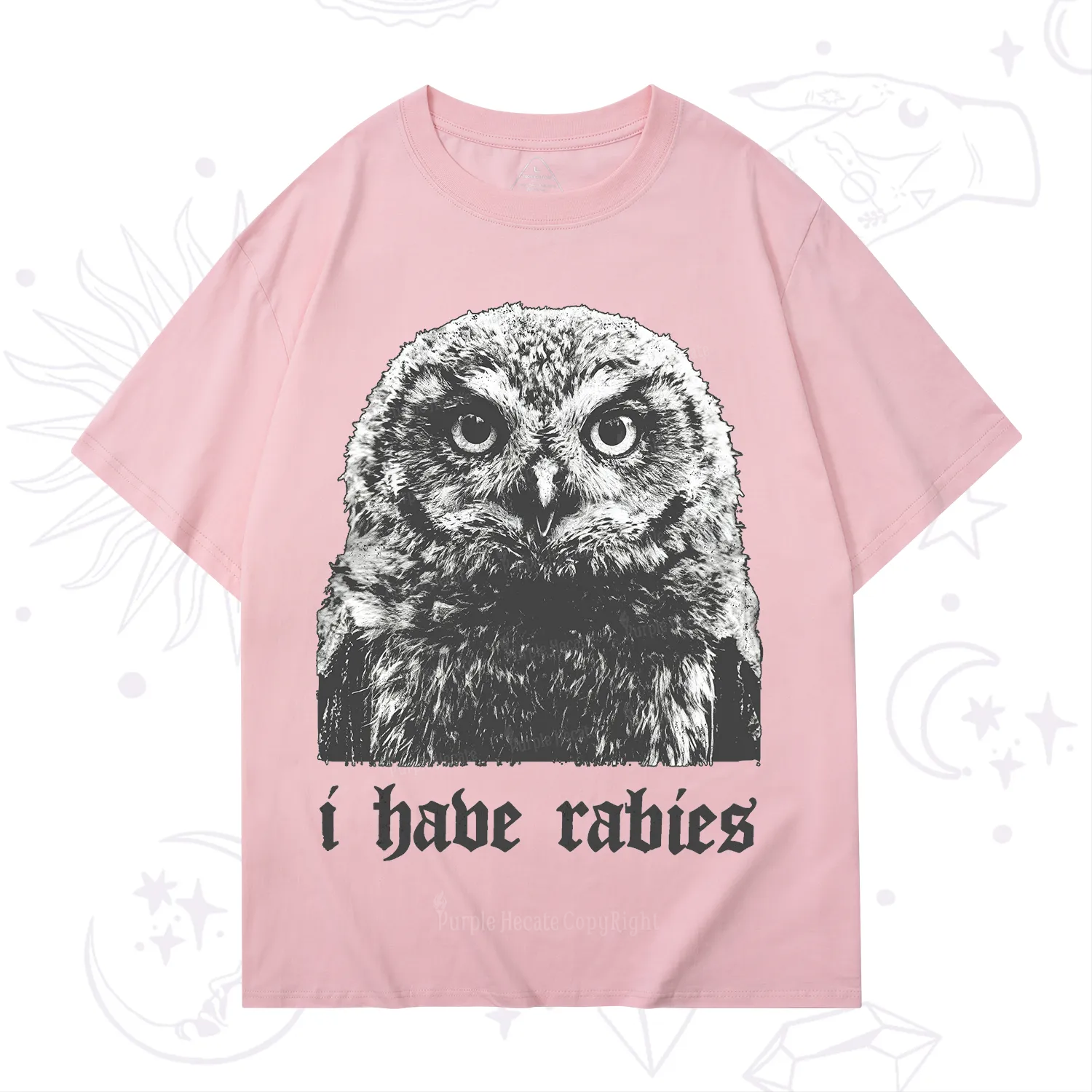 Purplehecate I Have Rabies Owl T-Shirt