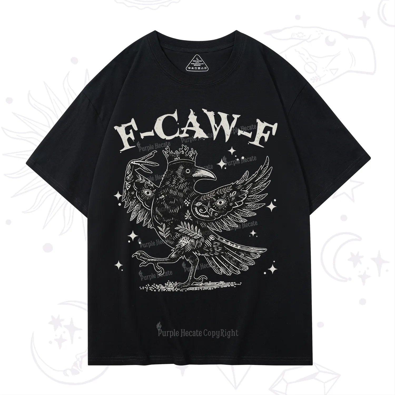 Purplehecate F-caw-f Funny Crow T-Shirt