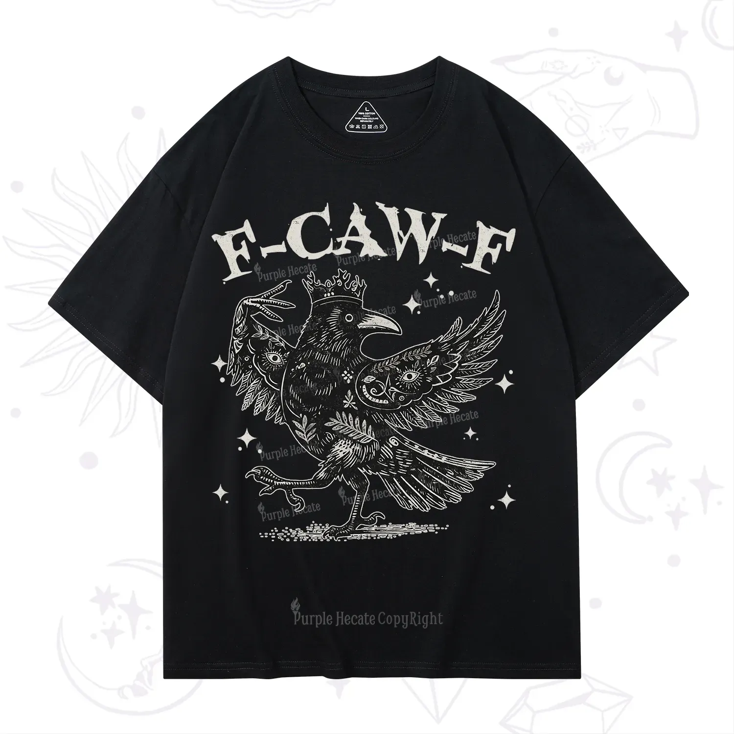 Purplehecate F-caw-f Funny Crow T-Shirt