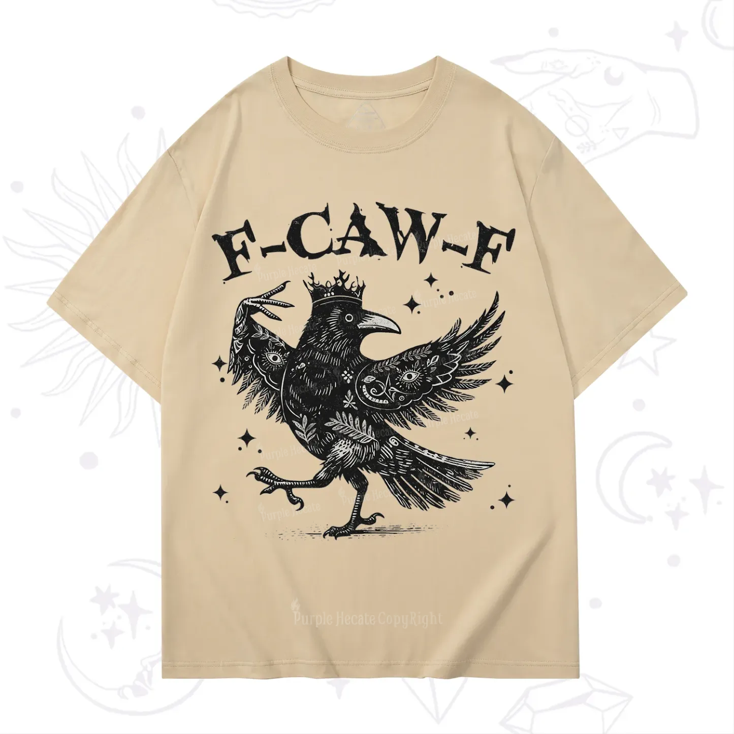 Purplehecate F-caw-f Funny Crow T-Shirt