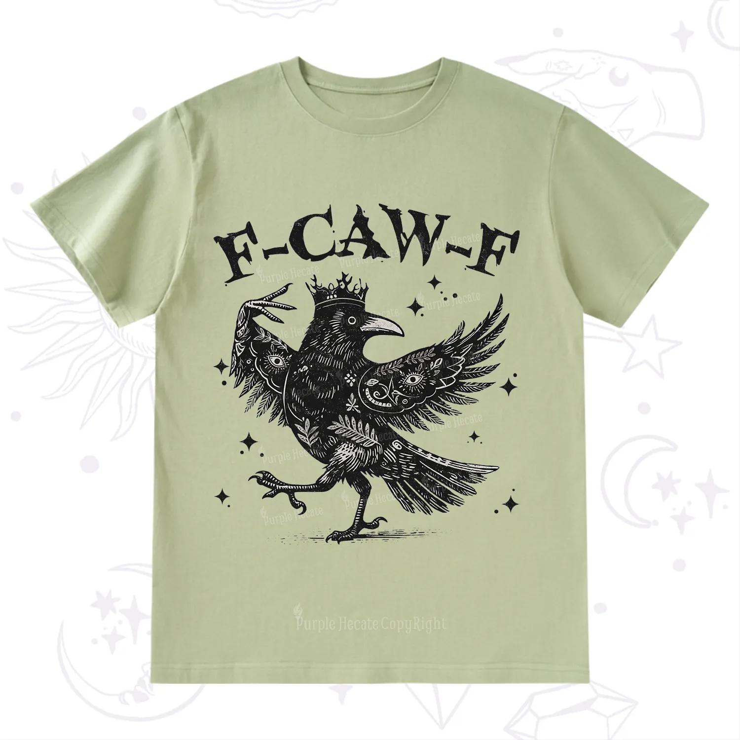 Purplehecate F-caw-f Funny Crow T-Shirt