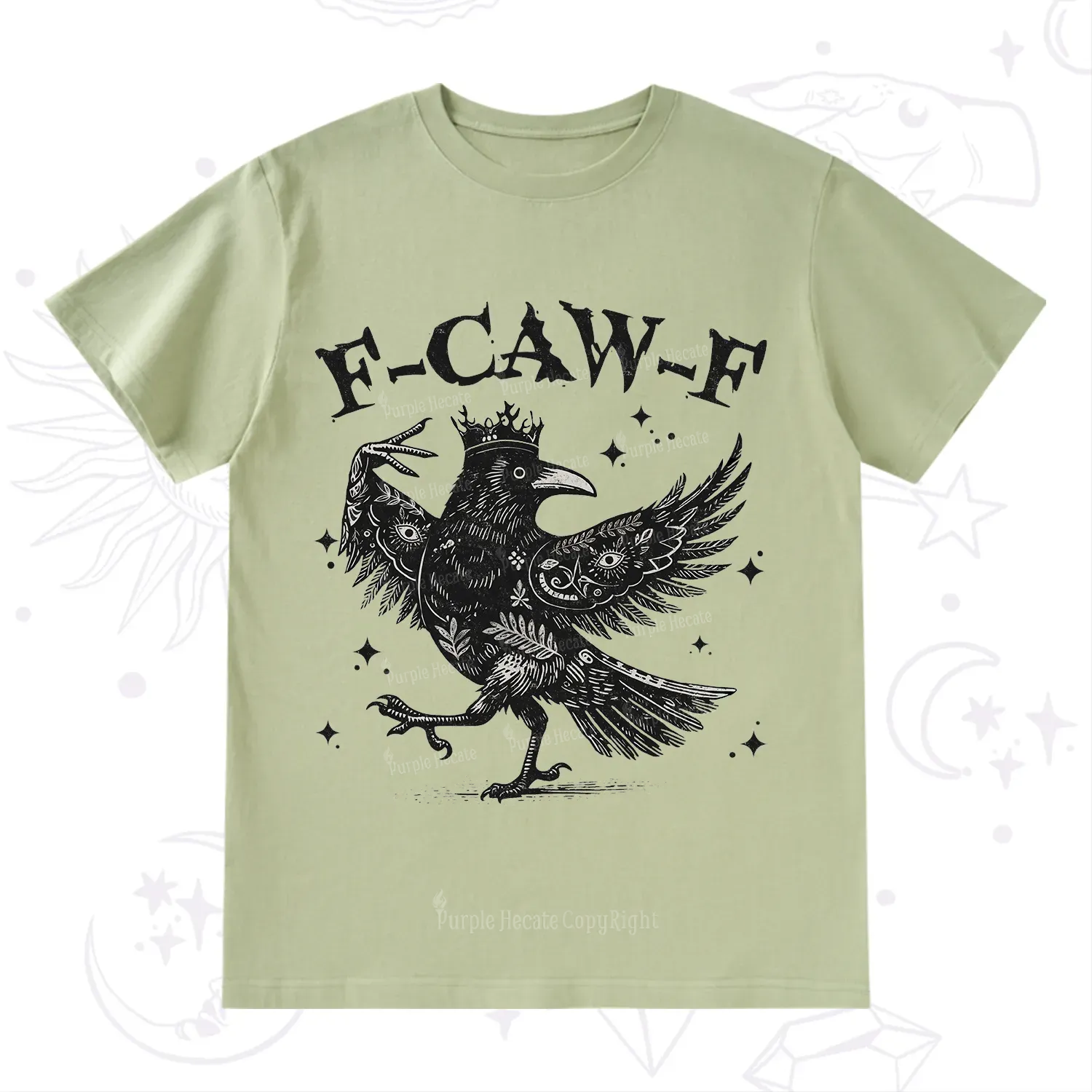 Purplehecate F-caw-f Funny Crow T-Shirt