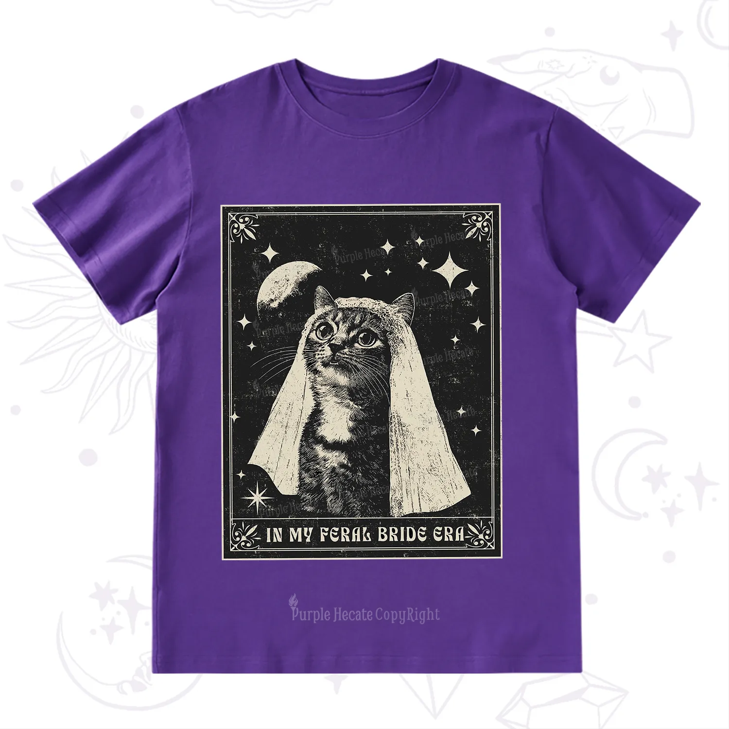 Purplehecate Cat In My Feral Bride Era Bachelorette T-Shirt