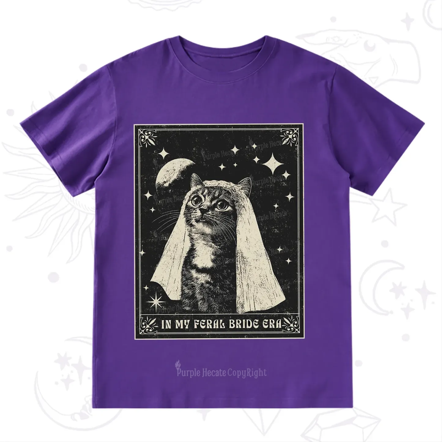 Purplehecate Cat In My Feral Bride Era Bachelorette T-Shirt