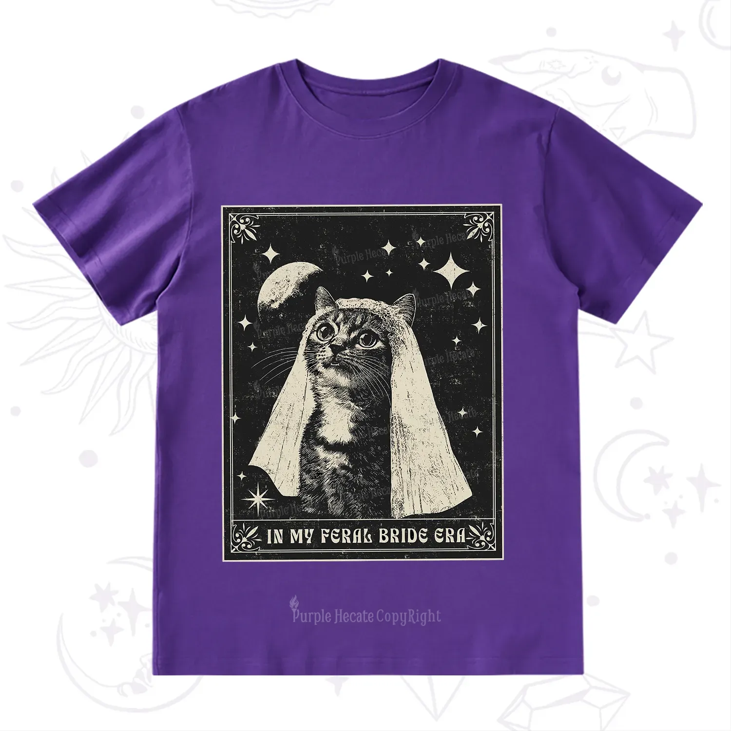 Purplehecate Cat In My Feral Bride Era Bachelorette T-Shirt