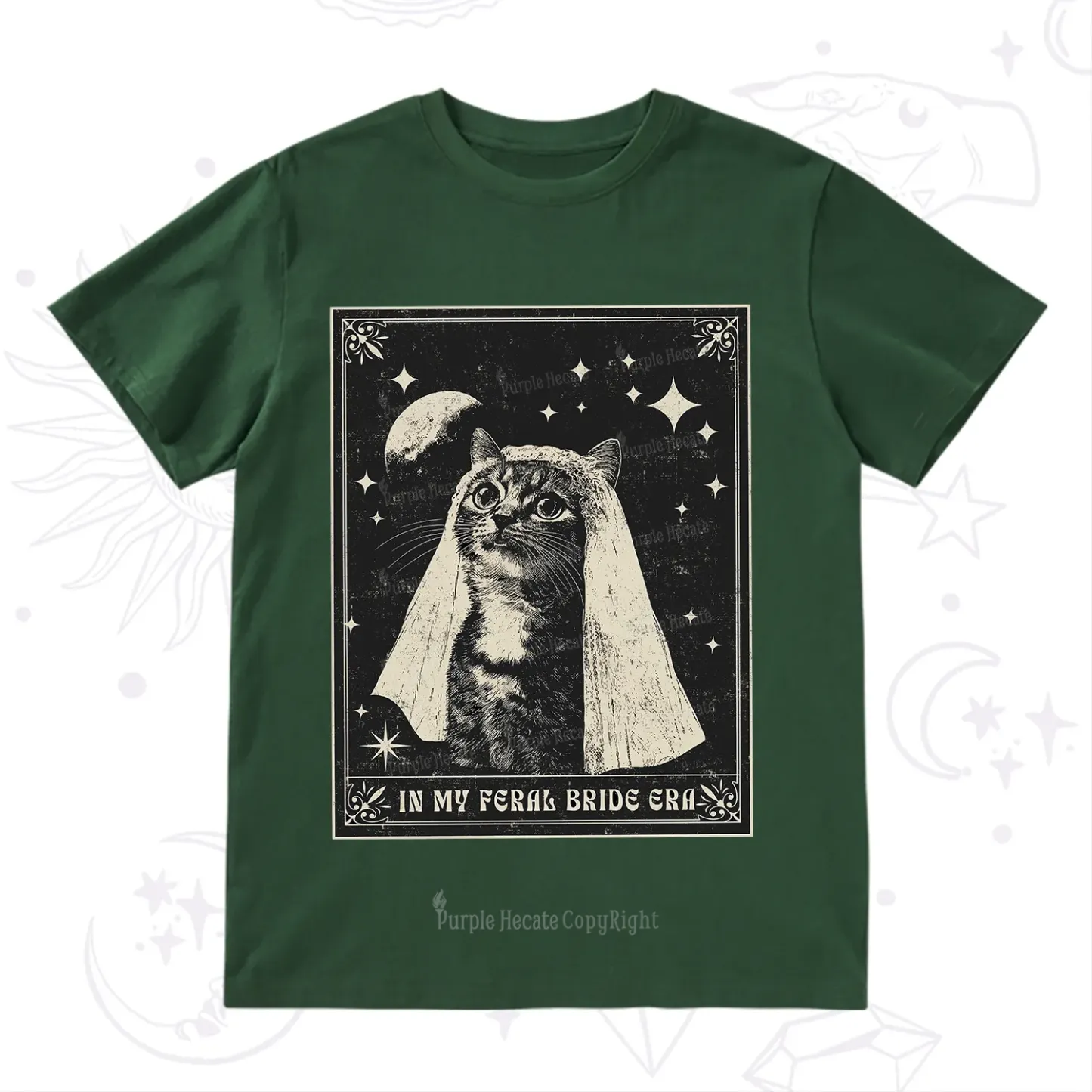 Purplehecate Cat In My Feral Bride Era Bachelorette T-Shirt