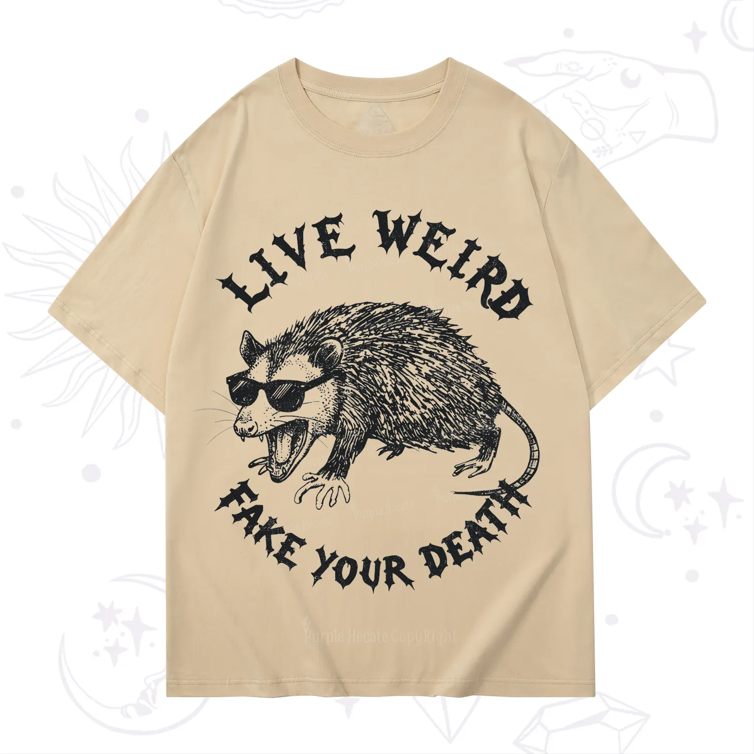 Purplehecate Live Weird Fake Your Death Silly Opossum T-Shirt