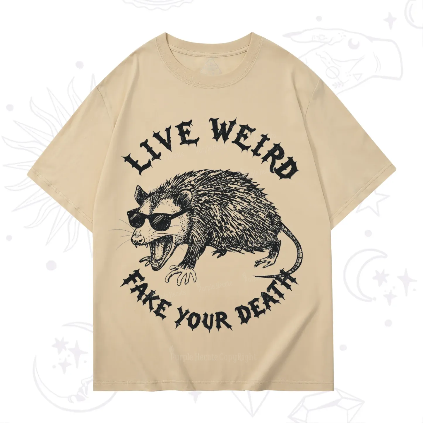 Purplehecate Live Weird Fake Your Death Silly Opossum T-Shirt