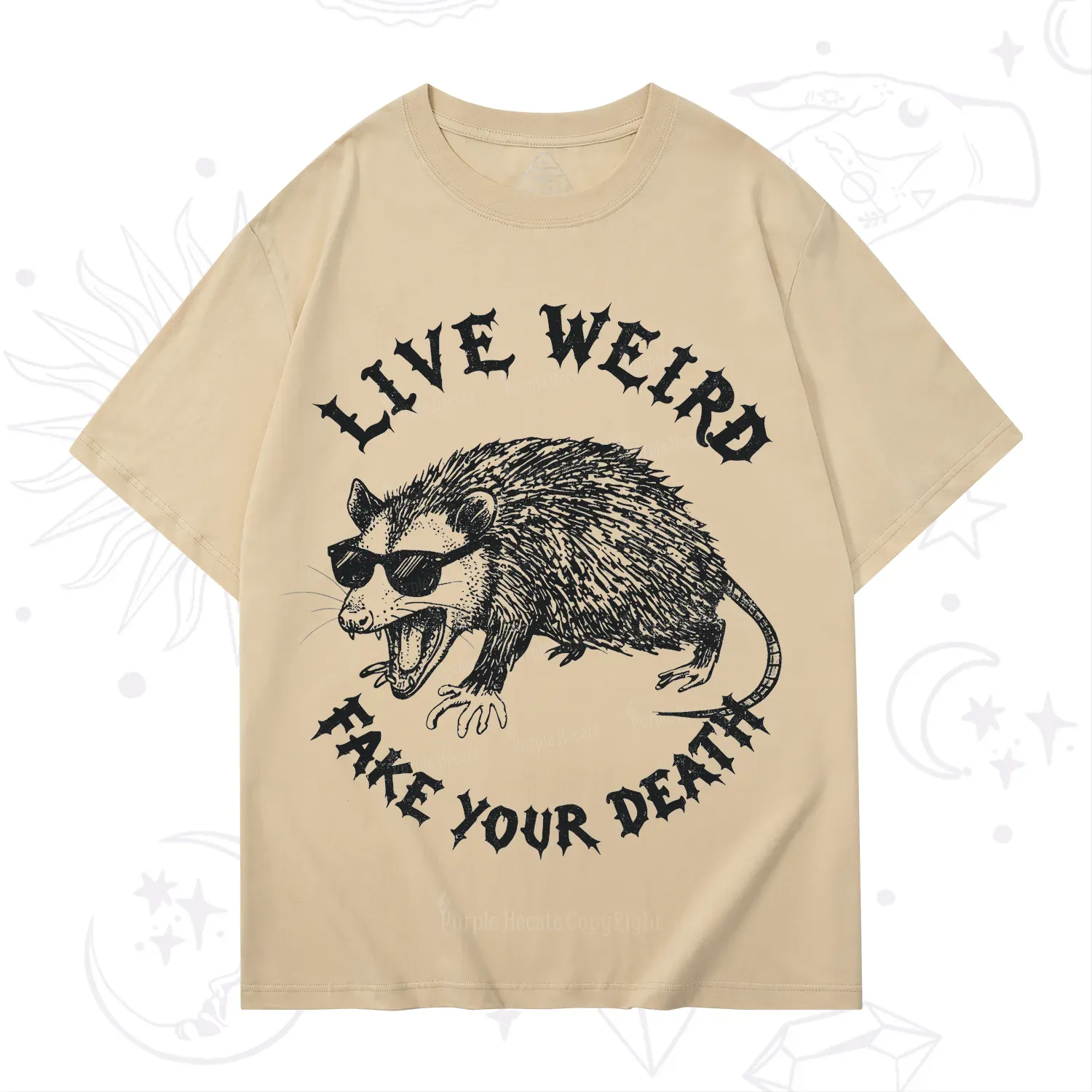 Purplehecate Live Weird Fake Your Death Silly Opossum T-Shirt