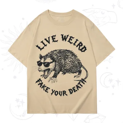 Purplehecate Live Weird Fake Your Death Silly Opossum T-Shirt