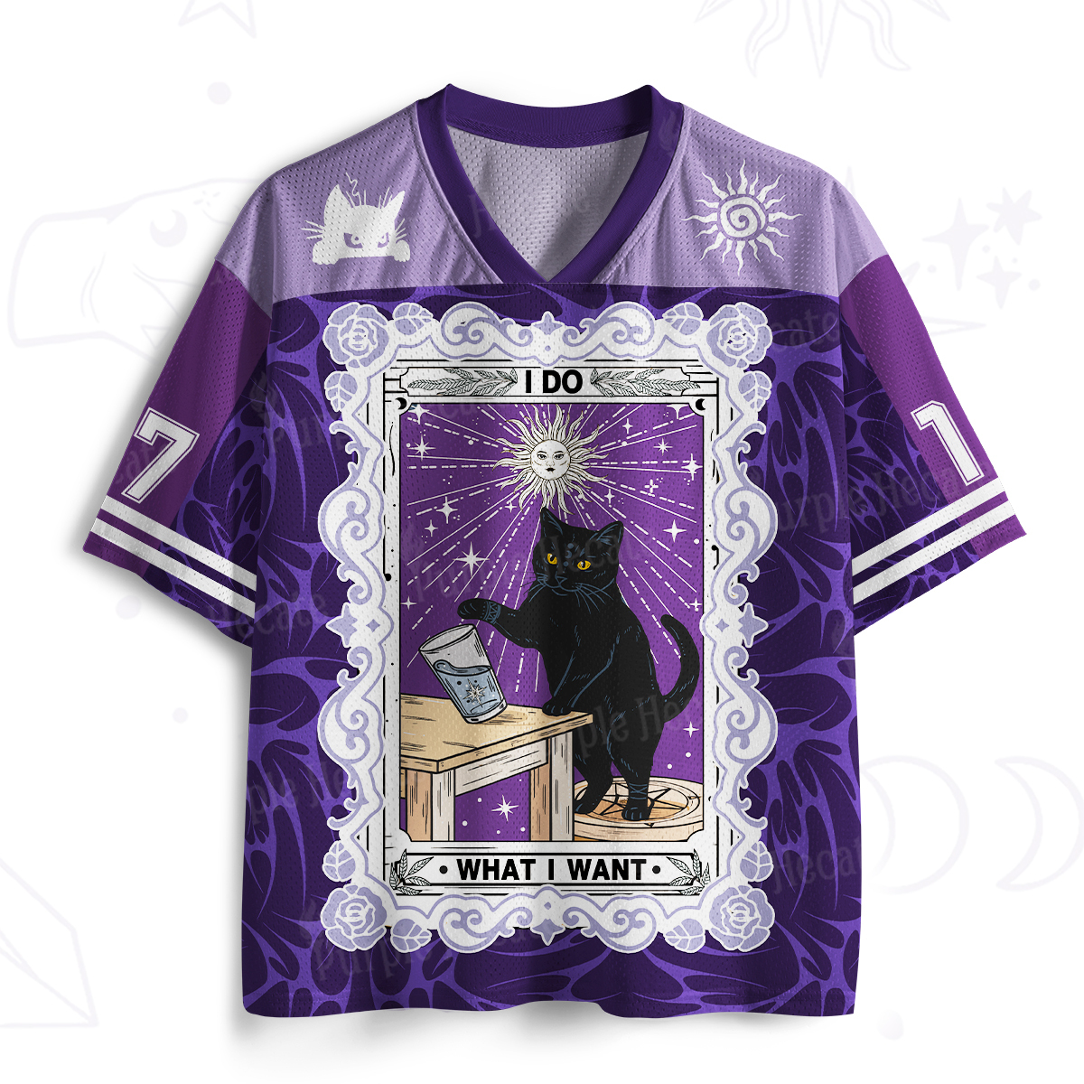 Purplehecate I Do What I Want Cats Mesh Jersey