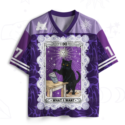Purplehecate I Do What I Want Cats Mesh Jersey