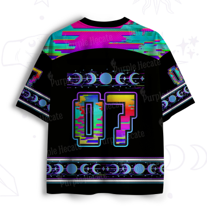 Purplehecate Fairy Wing Cat Moon Phase Fantasy Mesh Jersey