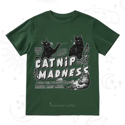 Purplehecate Catnip?Madness Cute?Cat T-Shirt