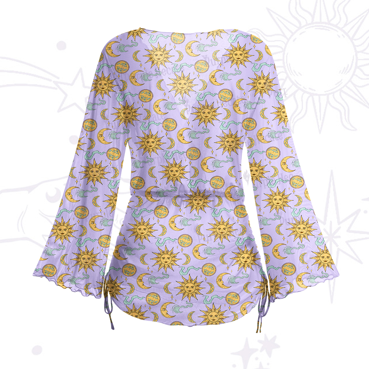 Purplehecate Magic of Sun and Moon Mesh Cover Up Dress