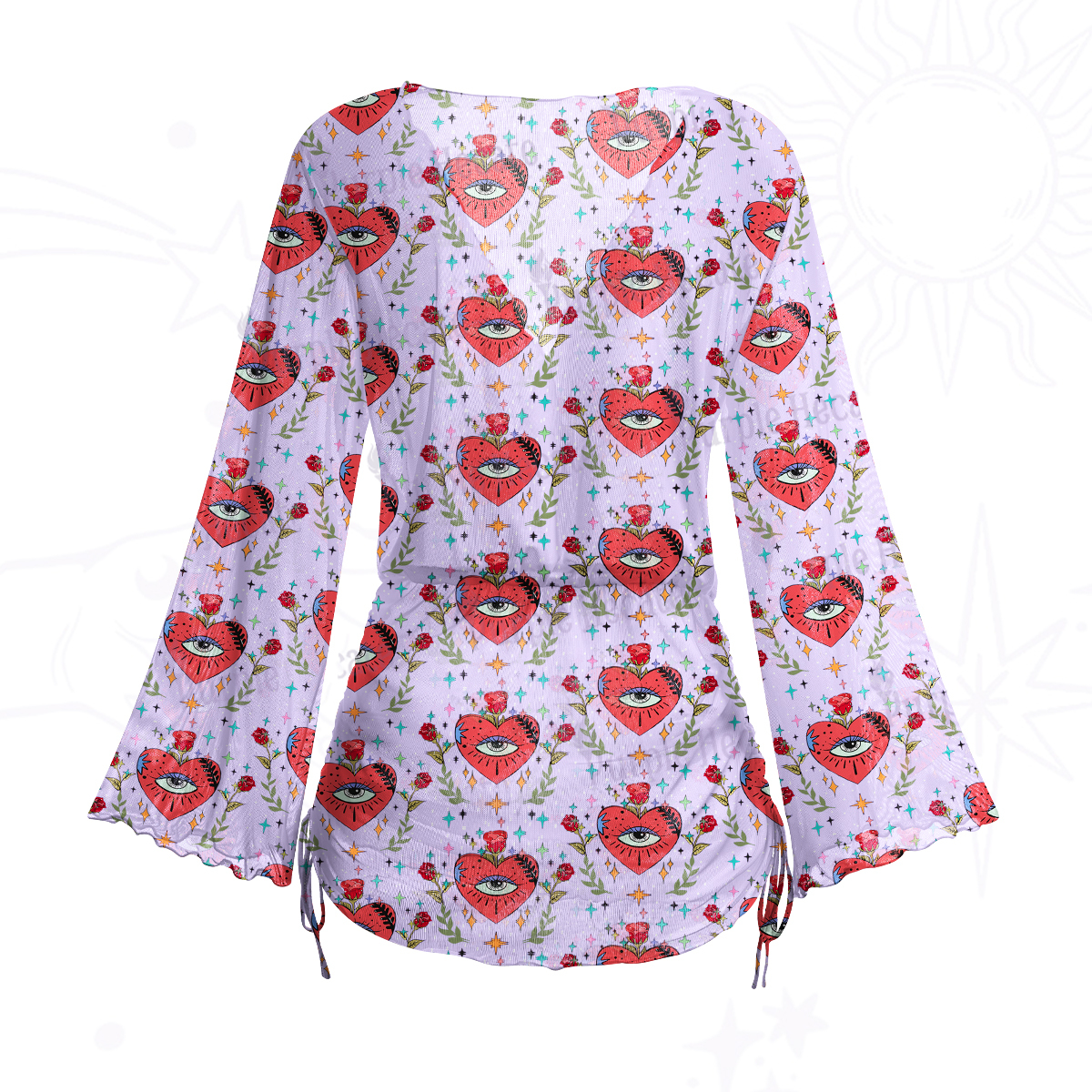 Purplehecate Mystic Eye Mesh Cover Up Dress