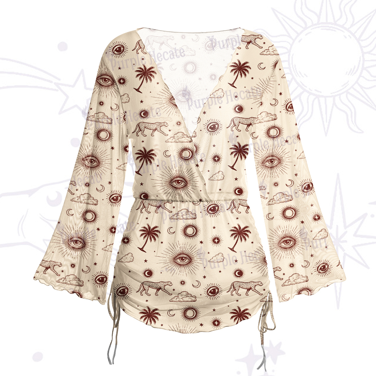Purplehecate Eye of the Universe Mesh Cover Up Dress