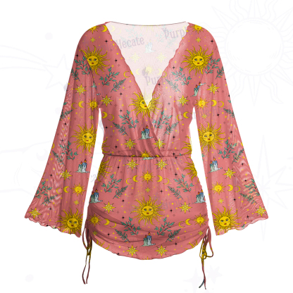 Purplehecate Magic Sun Mesh Cover Up Dress