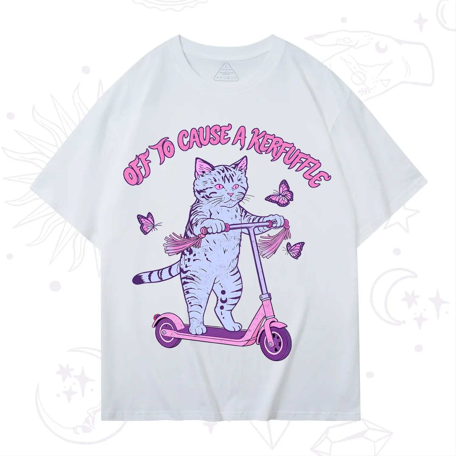 Purplehecate Off To Cause A Kerfuffle Cat T-Shirt