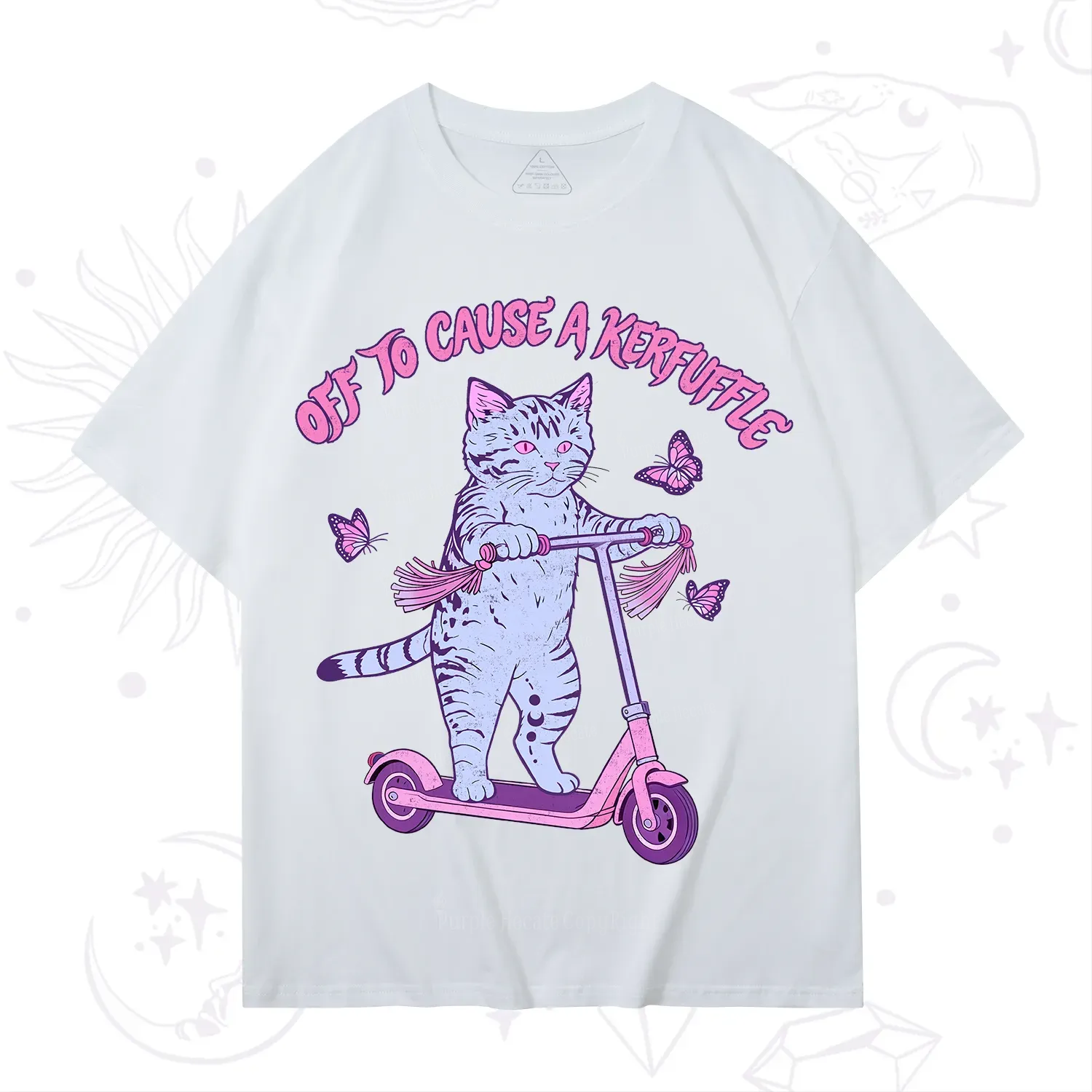 Purplehecate Off To Cause A Kerfuffle Cat T-Shirt