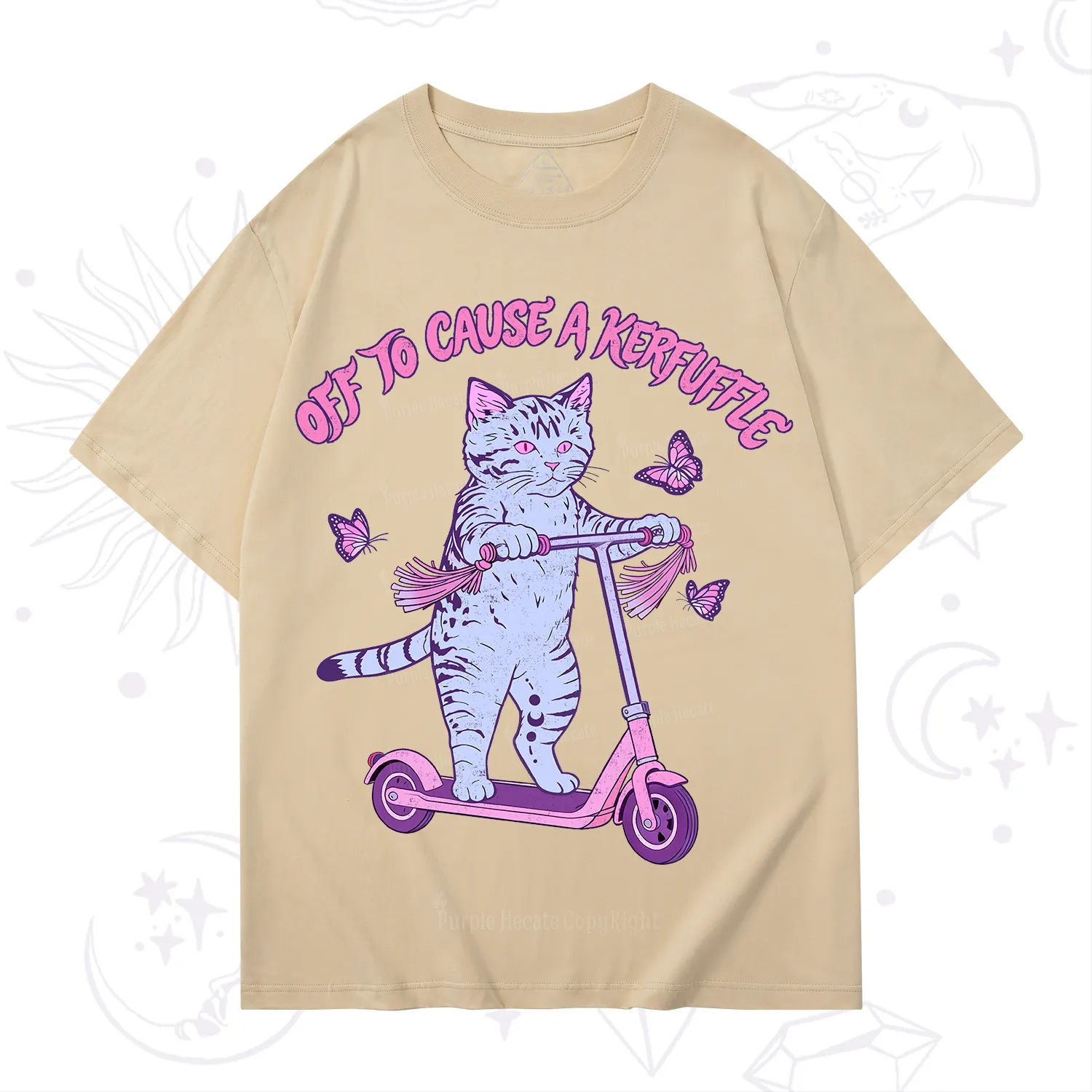Purplehecate Off To Cause A Kerfuffle Cat T-Shirt