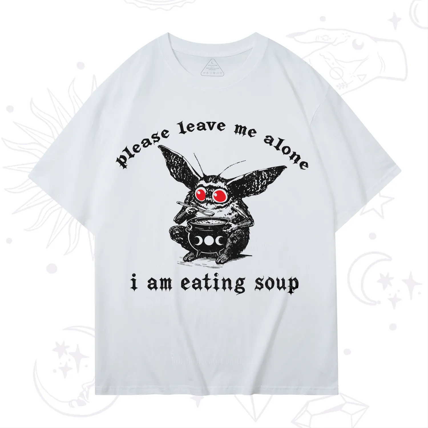 Purplehecate Mothman Eating Soup T-Shirt