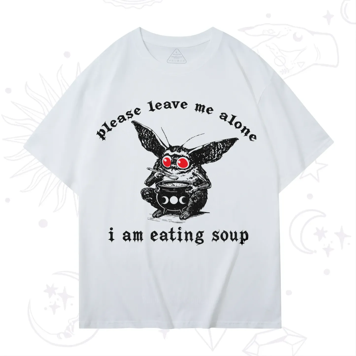 Purplehecate Mothman Eating Soup T-Shirt