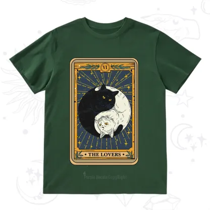 Purplehecate The Lovers Cat Tarot T-Shirt