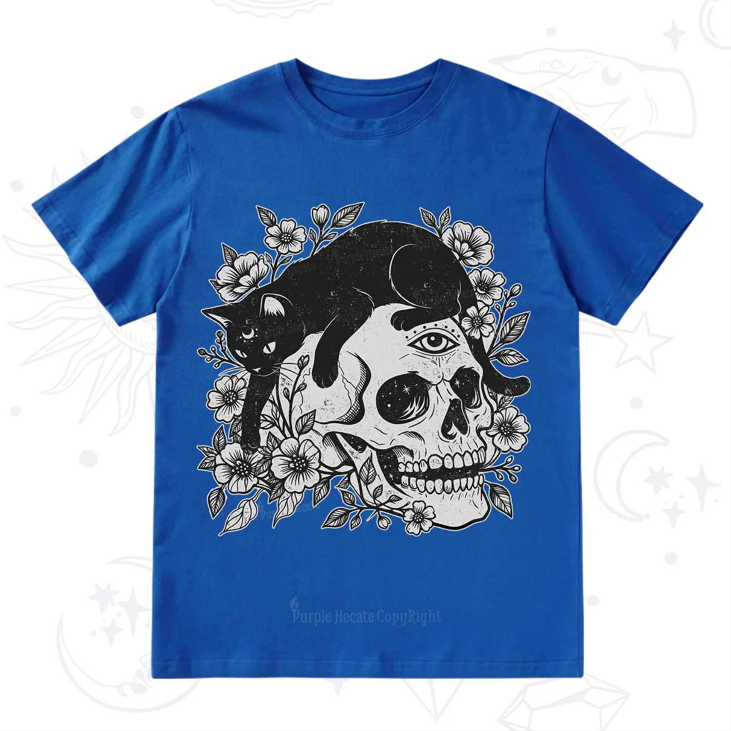 Purplehecate Black Cats In A Skull T-Shirt
