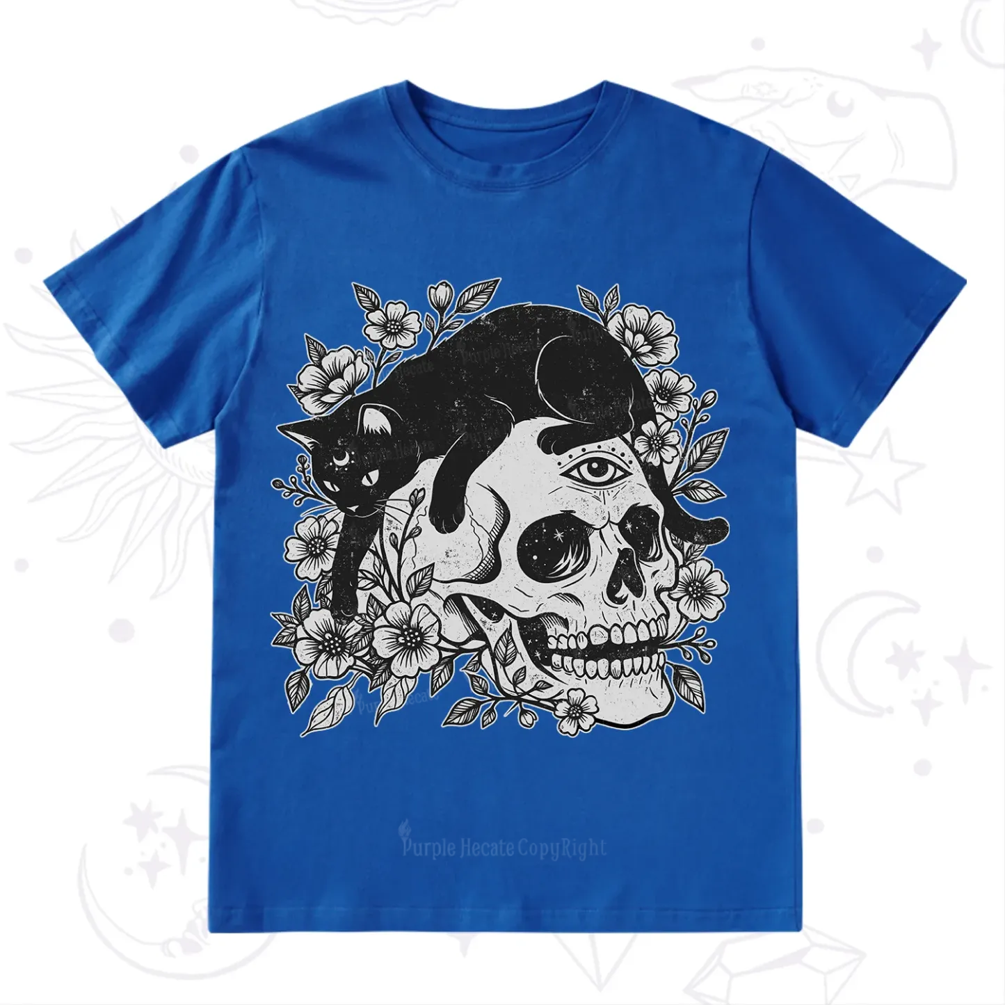 Purplehecate Black Cats In A Skull T-Shirt
