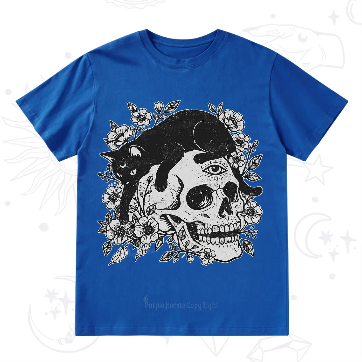 Purplehecate Black Cats In A Skull T-Shirt