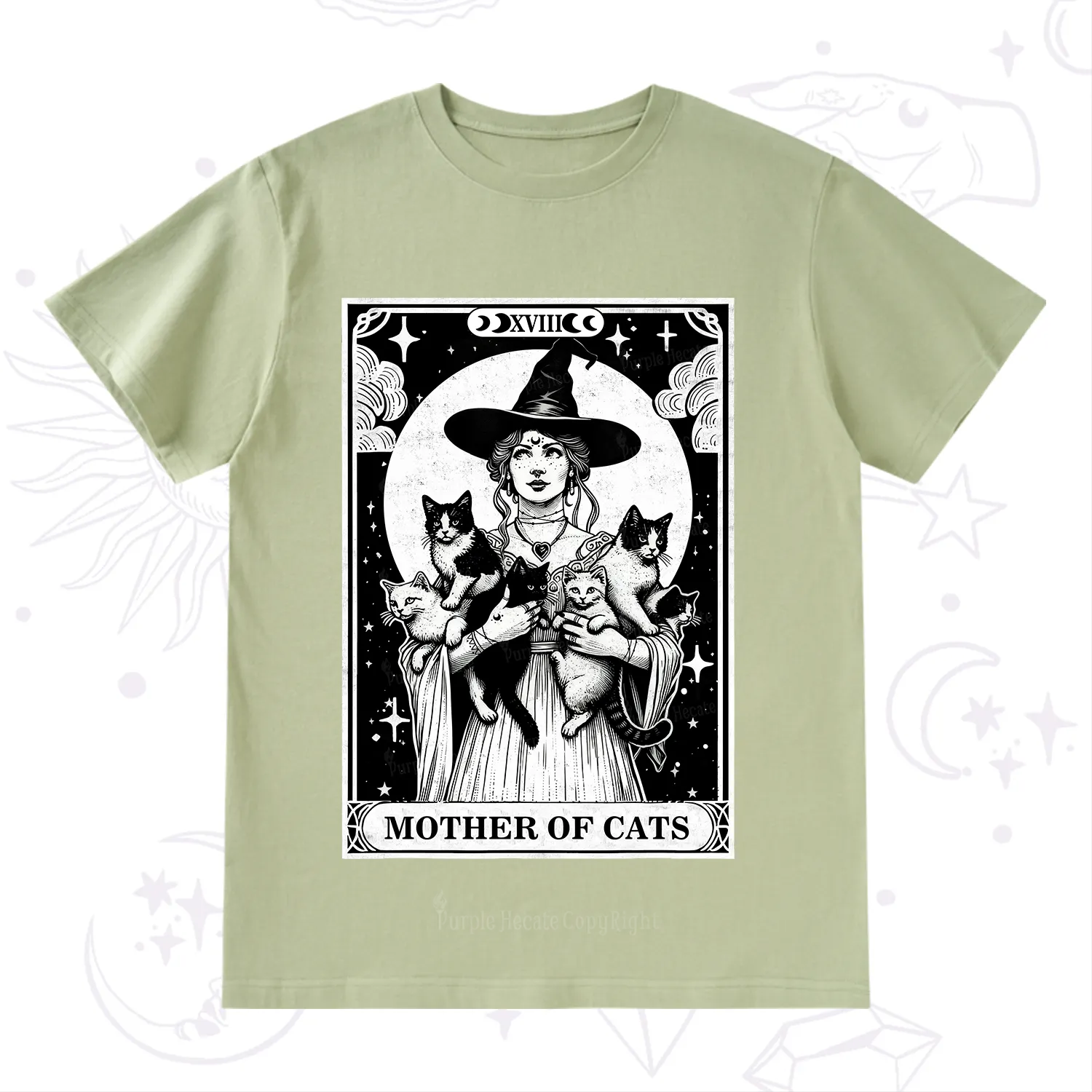 Purplehecate The Mother of Cats Tarot T-Shirt