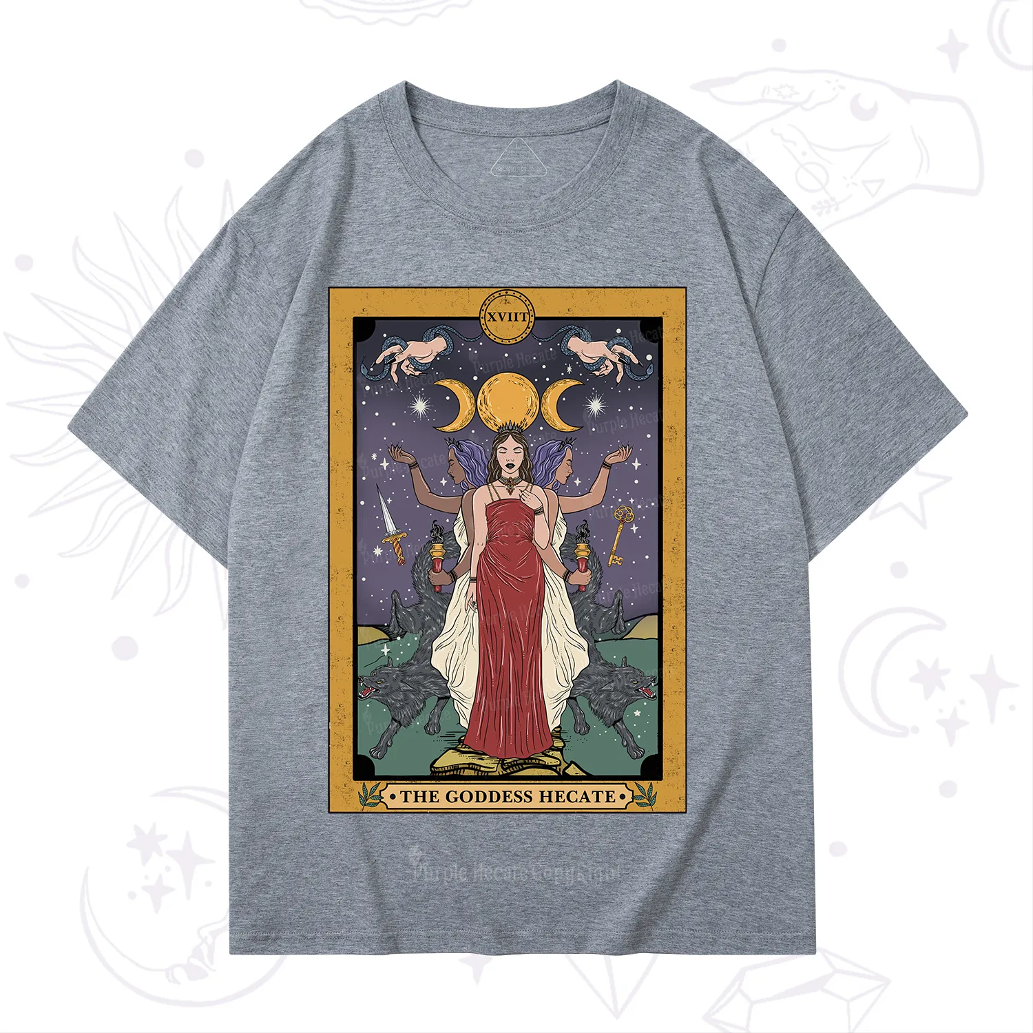Purplehecate The Goddess Hecate Tarot T-Shirt