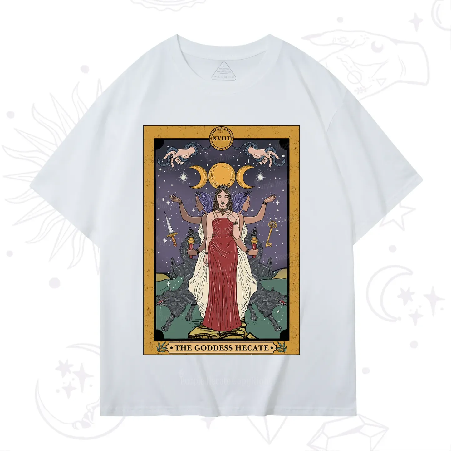 Purplehecate The Goddess Hecate Tarot T-Shirt