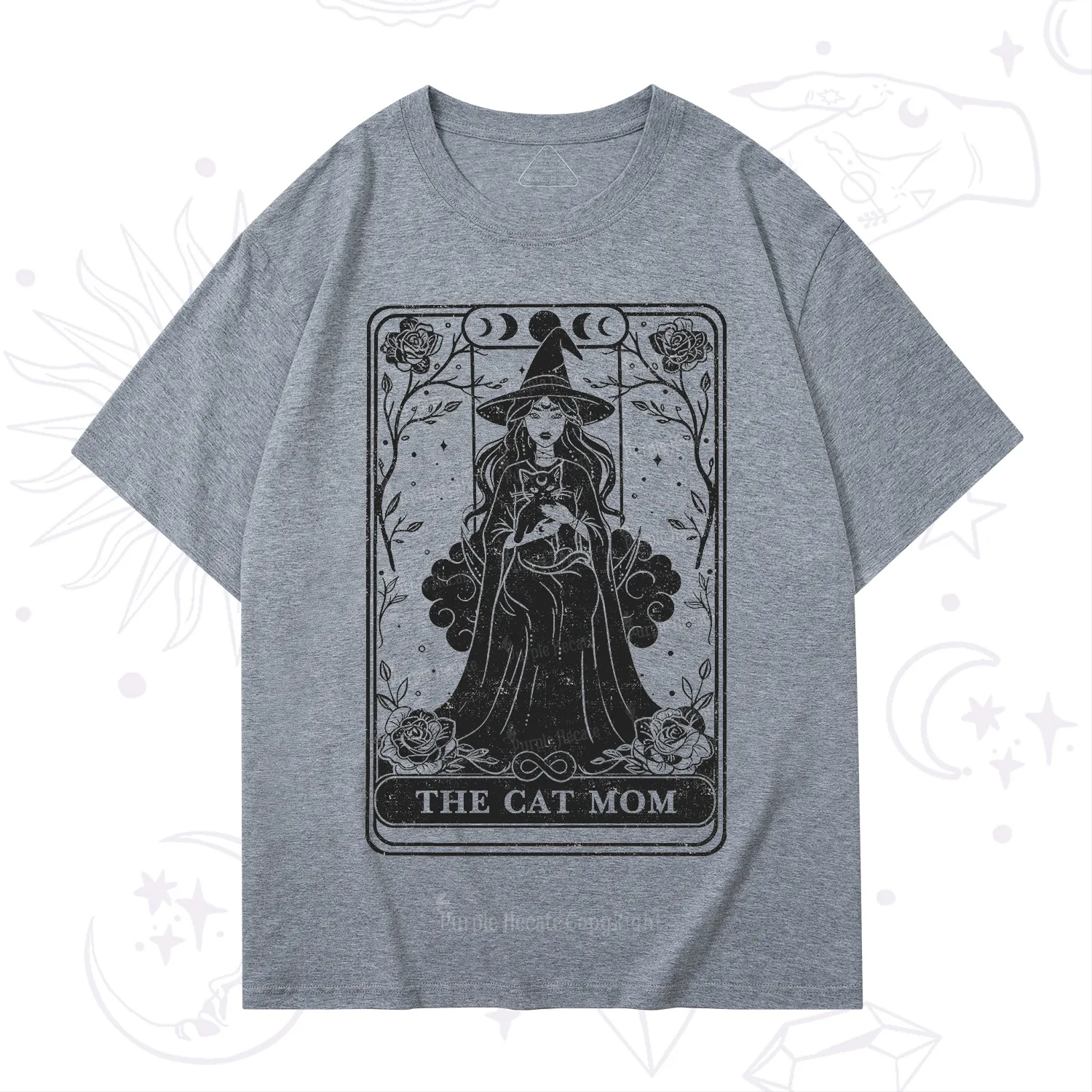 Purplehecate The Witch Cat Mom Tarot T-Shirt
