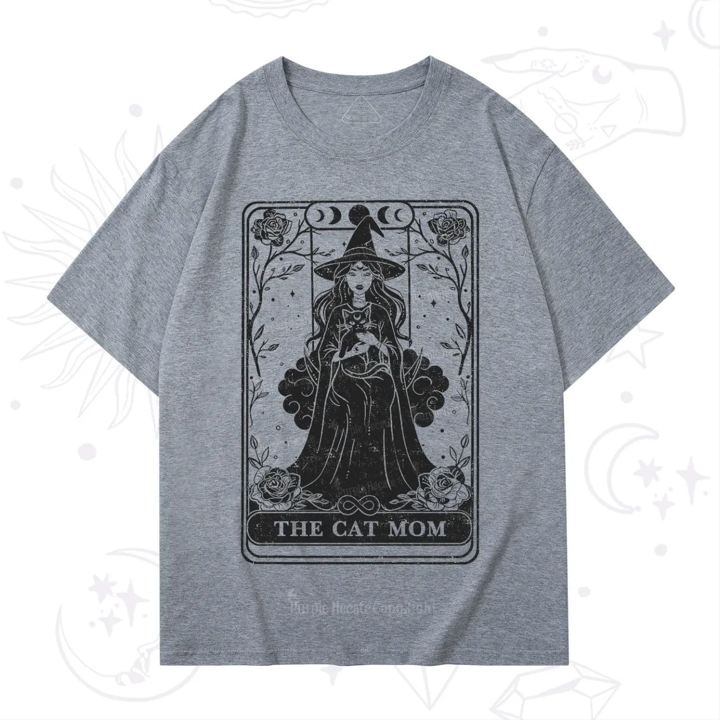 Purplehecate The Witch Cat Mom Tarot T-Shirt