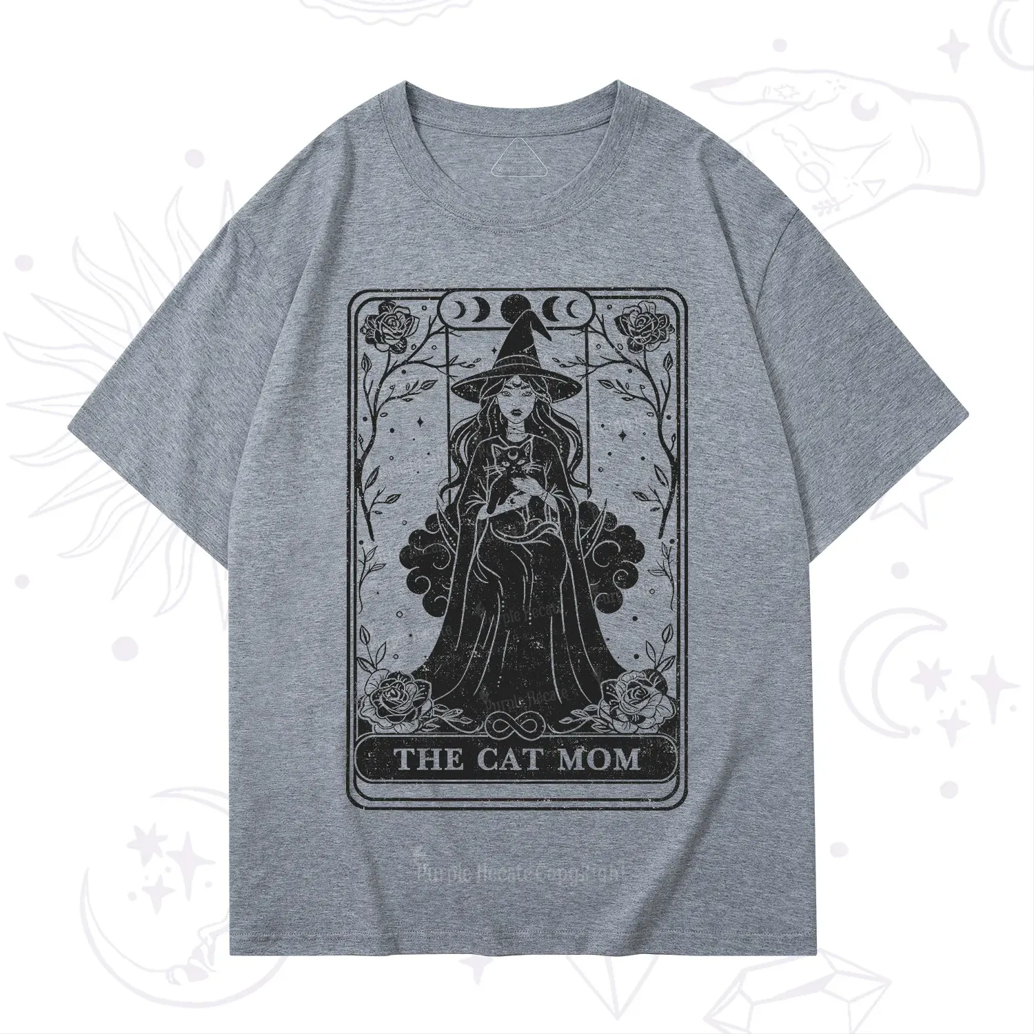 Purplehecate The Witch Cat Mom Tarot T-Shirt