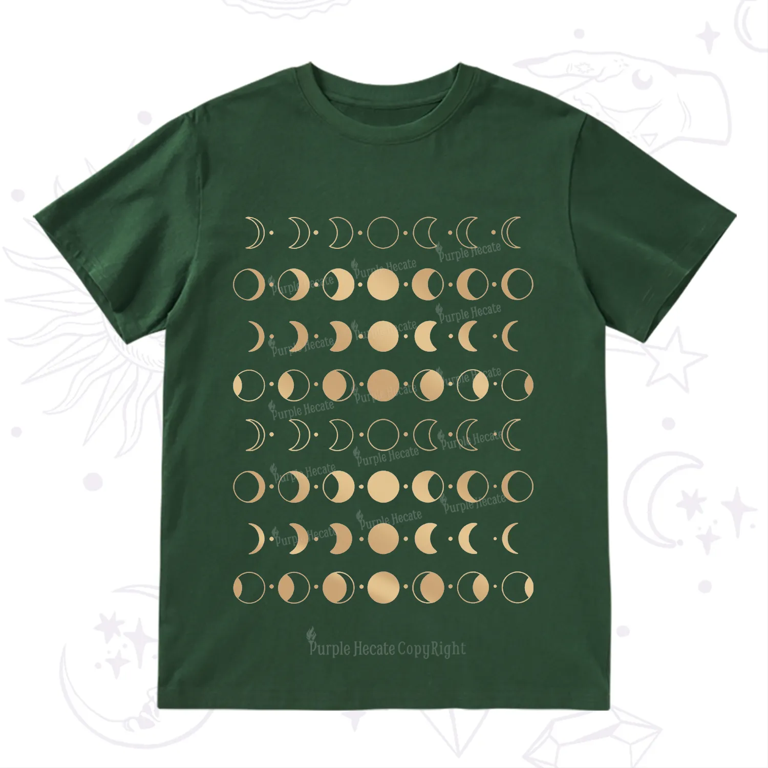 Purplehecate Phases Of Moon T-Shirt