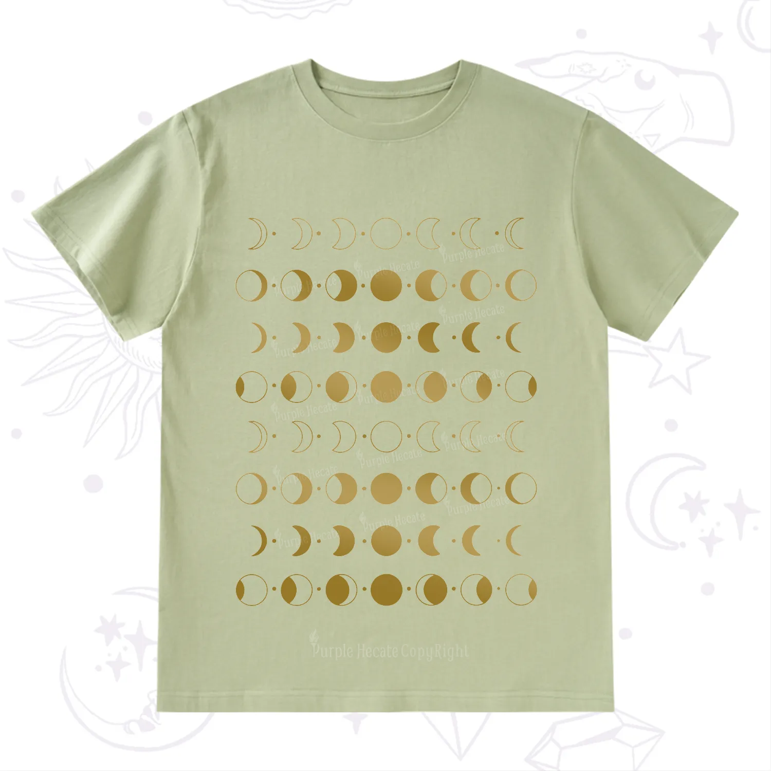 Purplehecate Phases Of Moon T-Shirt