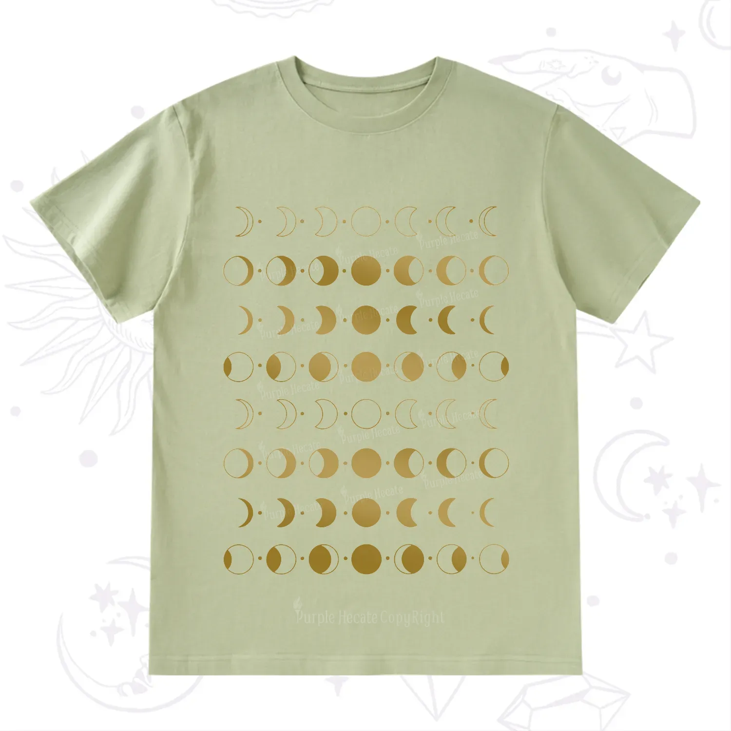 Purplehecate Phases Of Moon T-Shirt