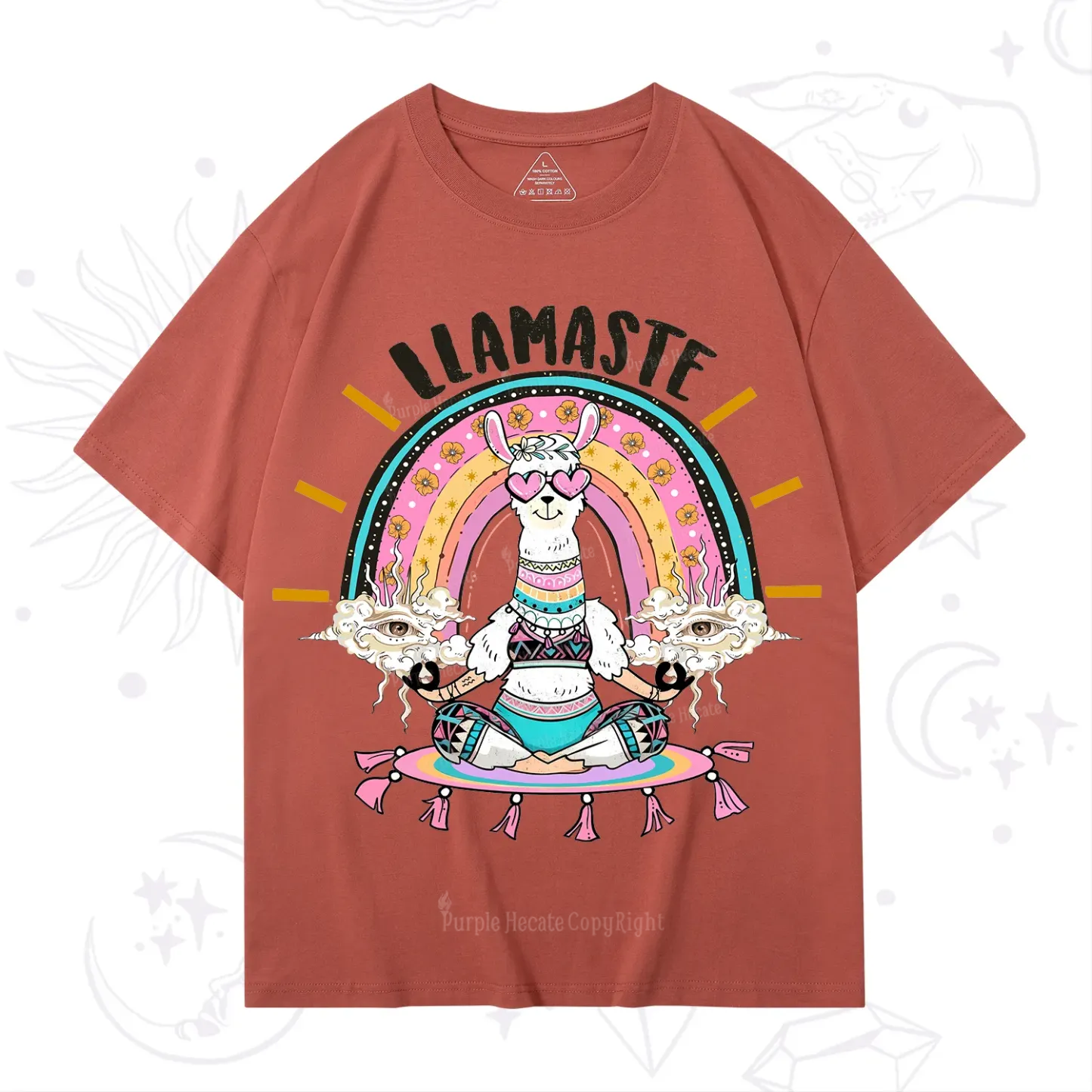 Purplehecate Llama Meditating T-Shirt